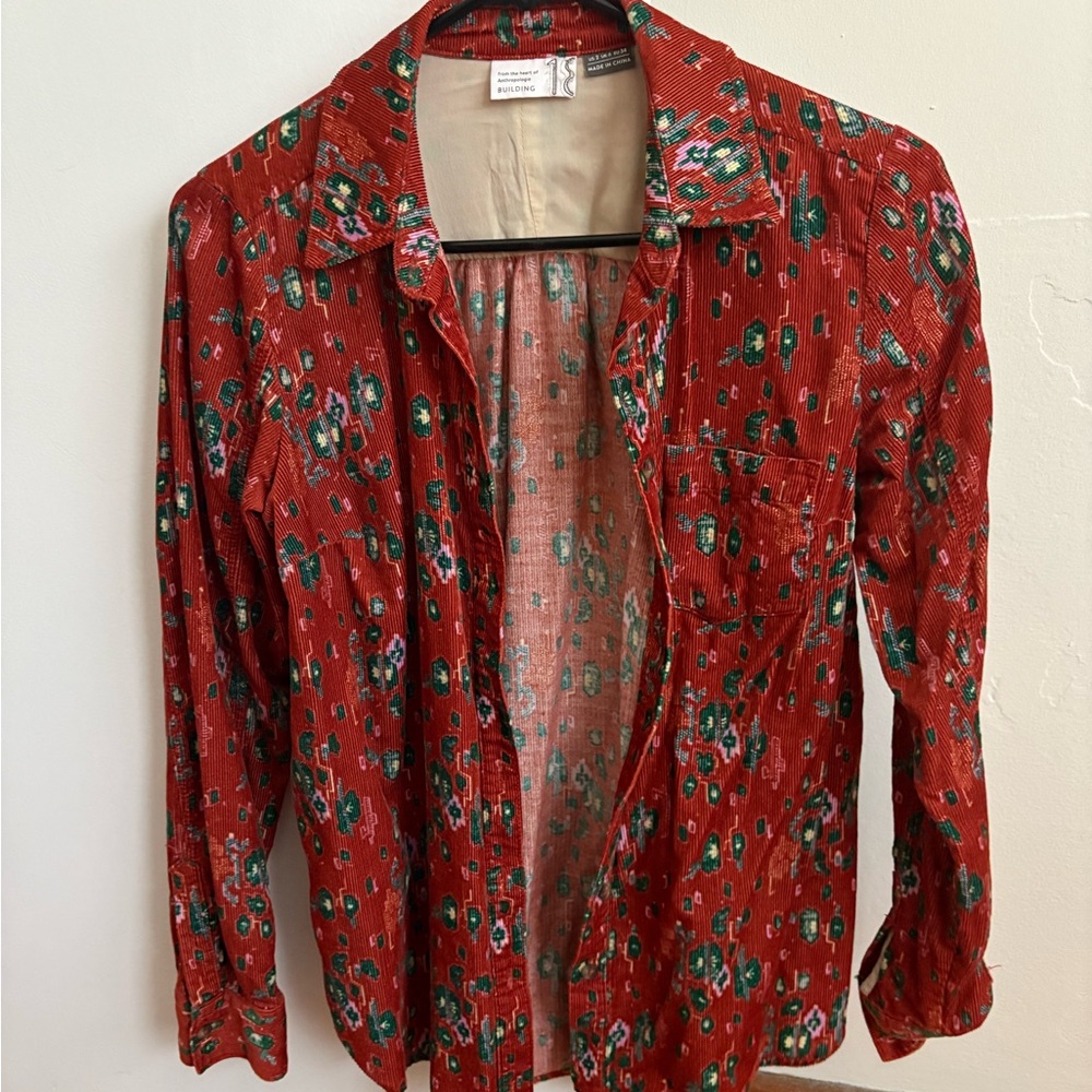 Anthropologie corduroy button down